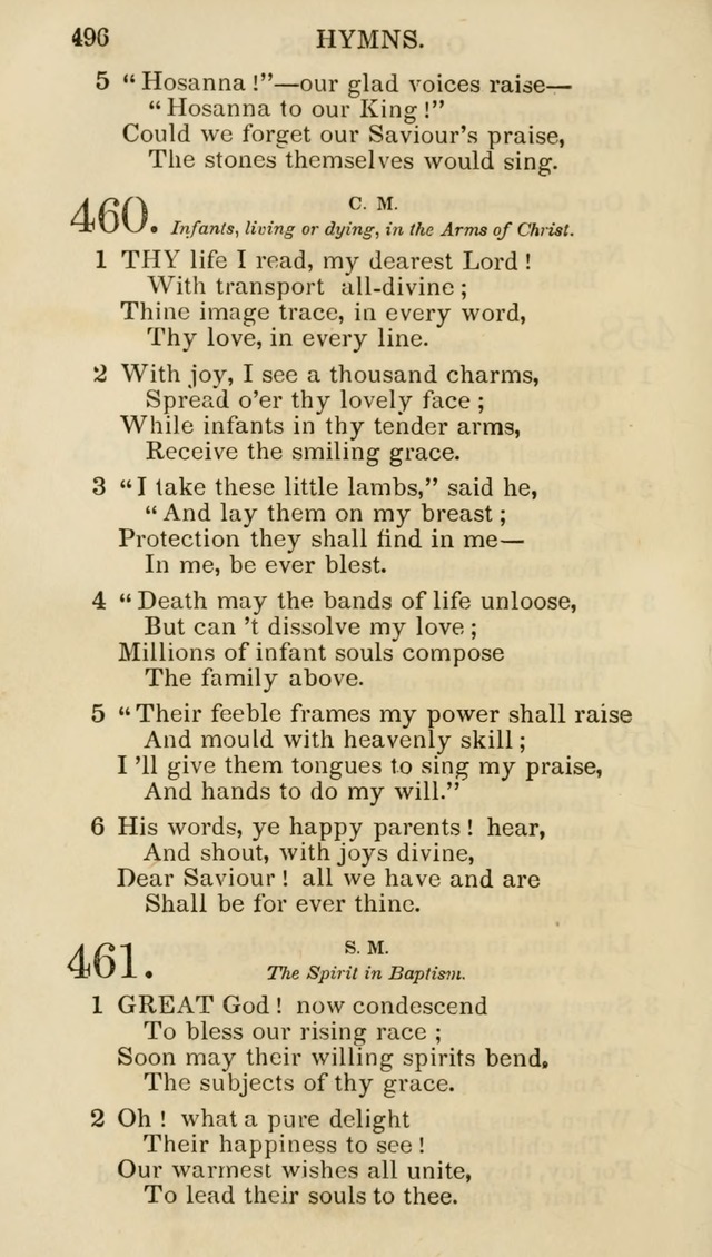 Church Psalmist: or psalms and hymns for the public, social and private use of evangelical Christians (5th ed.) page 498