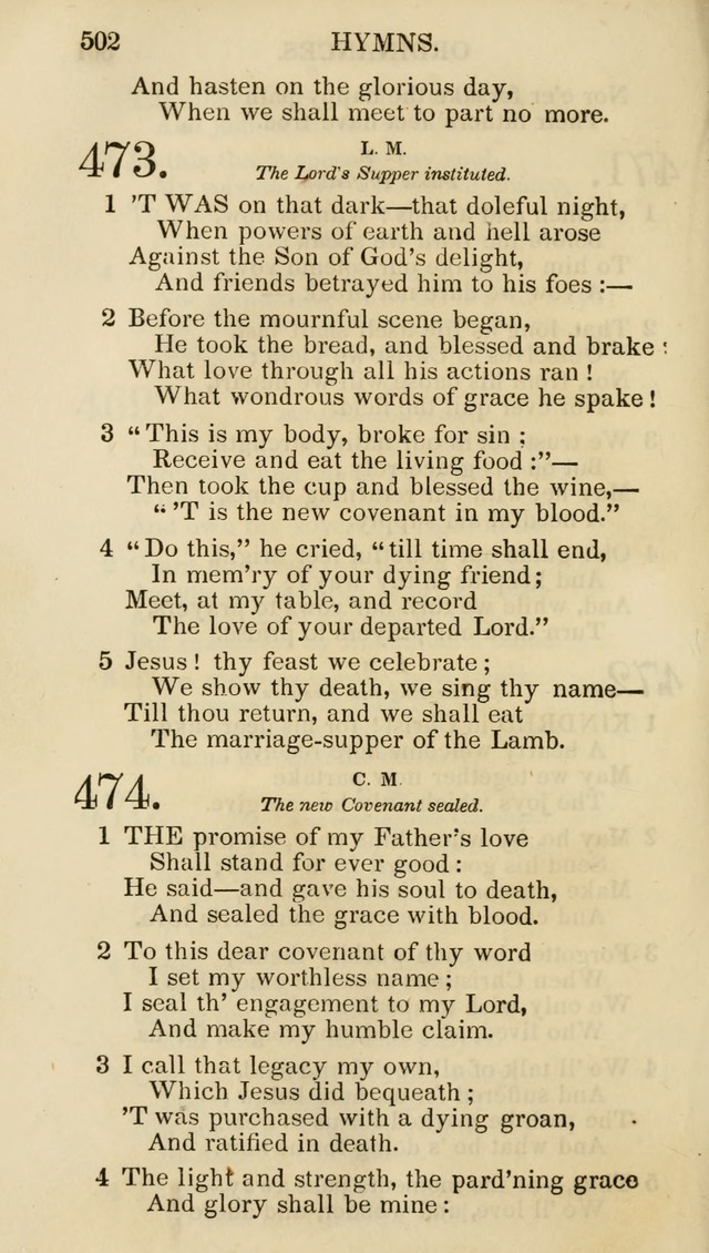 Church Psalmist: or psalms and hymns for the public, social and private use of evangelical Christians (5th ed.) page 504