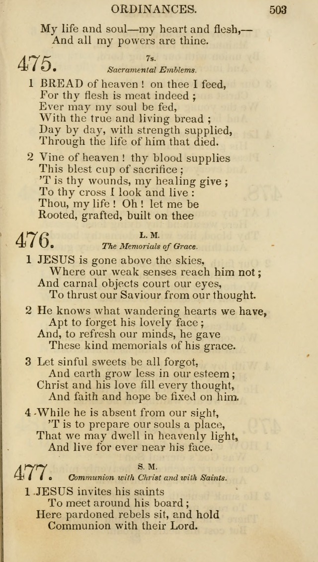 Church Psalmist: or psalms and hymns for the public, social and private use of evangelical Christians (5th ed.) page 505