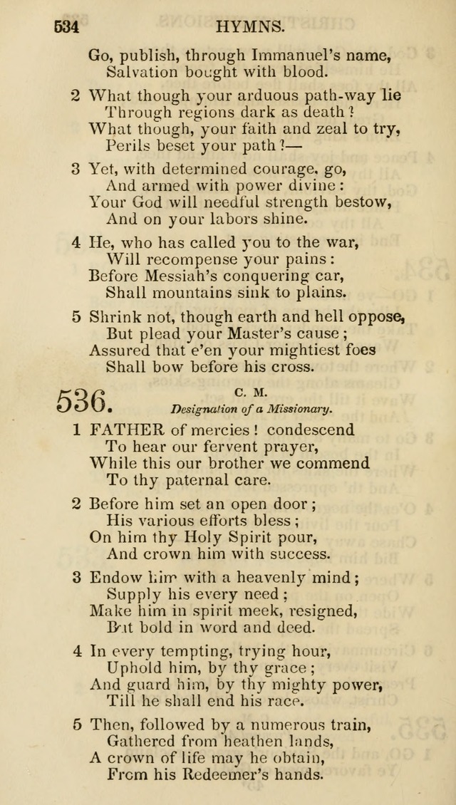 Church Psalmist: or psalms and hymns for the public, social and private use of evangelical Christians (5th ed.) page 536