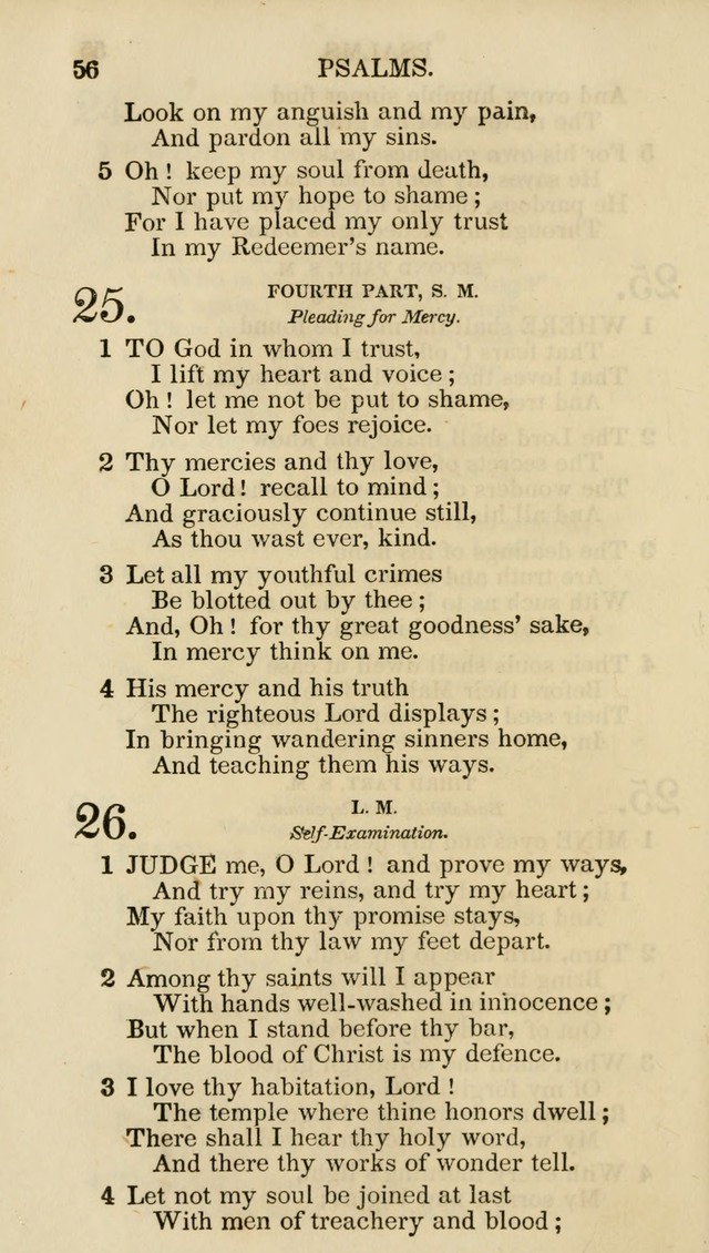 Church Psalmist: or psalms and hymns for the public, social and private use of evangelical Christians (5th ed.) page 58