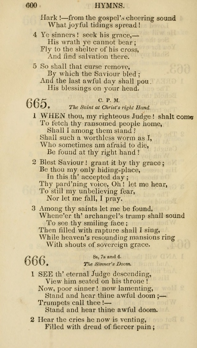 Church Psalmist: or psalms and hymns for the public, social and private use of evangelical Christians (5th ed.) page 602