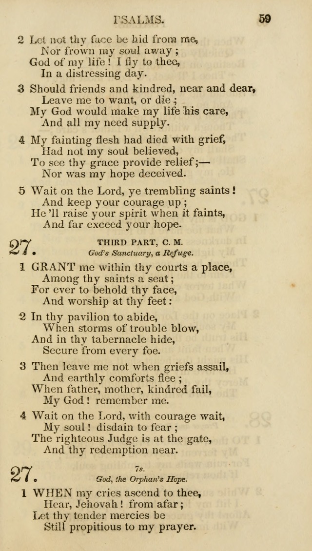 Church Psalmist: or psalms and hymns for the public, social and private use of evangelical Christians (5th ed.) page 61