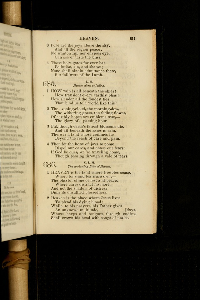 Church Psalmist: or psalms and hymns for the public, social and private use of evangelical Christians (5th ed.) page 629