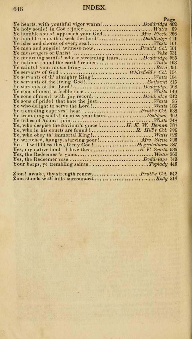 Church Psalmist: or psalms and hymns for the public, social and private use of evangelical Christians (5th ed.) page 666