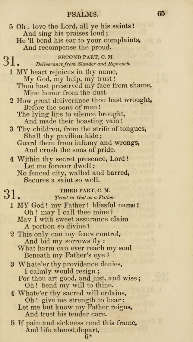 Church Psalmist: or psalms and hymns for the public, social and private use of evangelical Christians (5th ed.) page 67