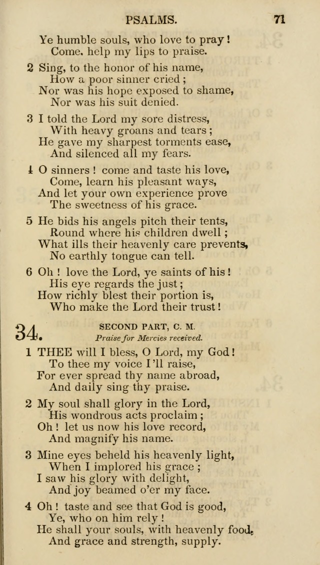 Church Psalmist: or psalms and hymns for the public, social and private use of evangelical Christians (5th ed.) page 73