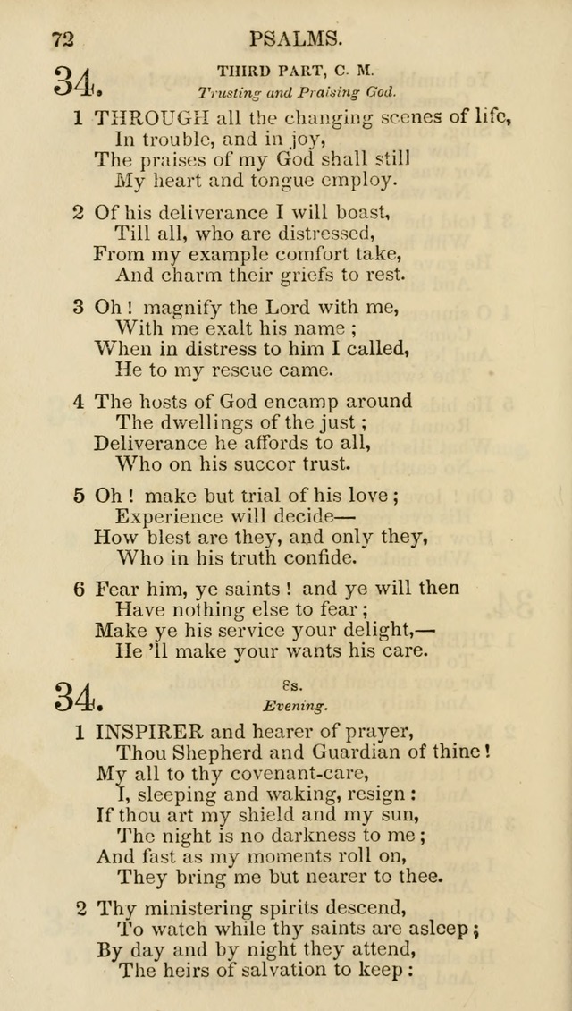 Church Psalmist: or psalms and hymns for the public, social and private use of evangelical Christians (5th ed.) page 74