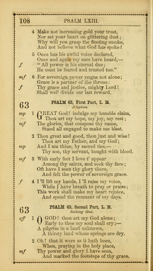 Church Psalmist: or, psalms and hymns, for the public, social and private use of Evangelical Christians. With Supplement. (53rd ed.) page 107