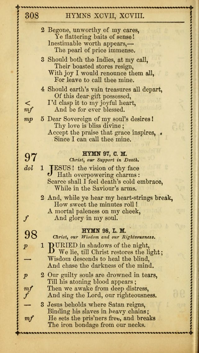 Church Psalmist: or, psalms and hymns, for the public, social and private use of Evangelical Christians. With Supplement. (53rd ed.) page 307