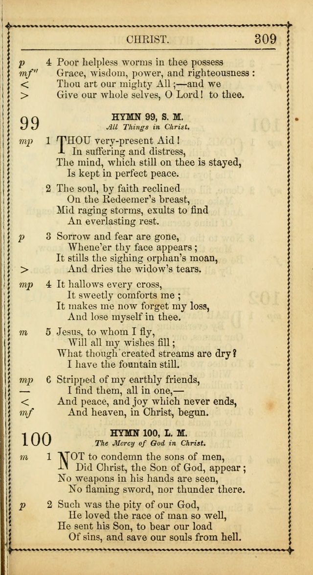 Church Psalmist: or, psalms and hymns, for the public, social and private use of Evangelical Christians. With Supplement. (53rd ed.) page 308