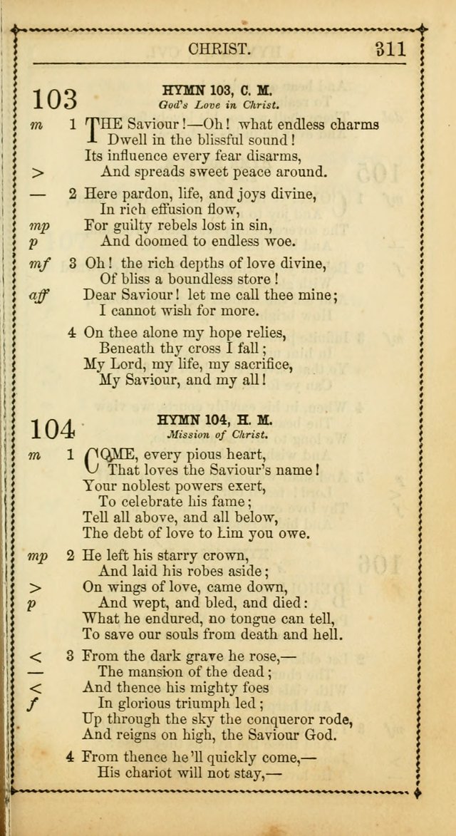 Church Psalmist: or, psalms and hymns, for the public, social and private use of Evangelical Christians. With Supplement. (53rd ed.) page 310