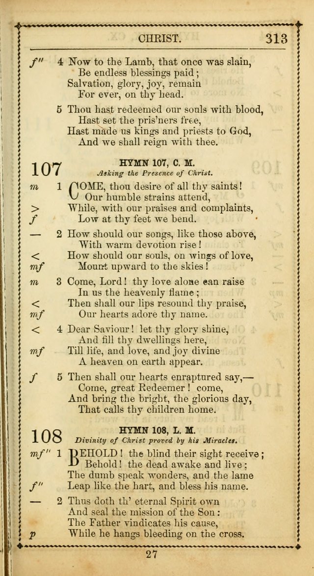 Church Psalmist: or, psalms and hymns, for the public, social and private use of Evangelical Christians. With Supplement. (53rd ed.) page 312