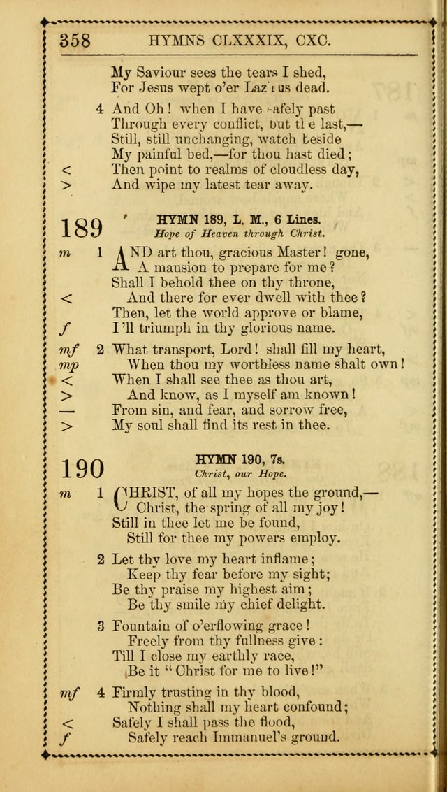 Church Psalmist: or, psalms and hymns, for the public, social and private use of Evangelical Christians. With Supplement. (53rd ed.) page 357