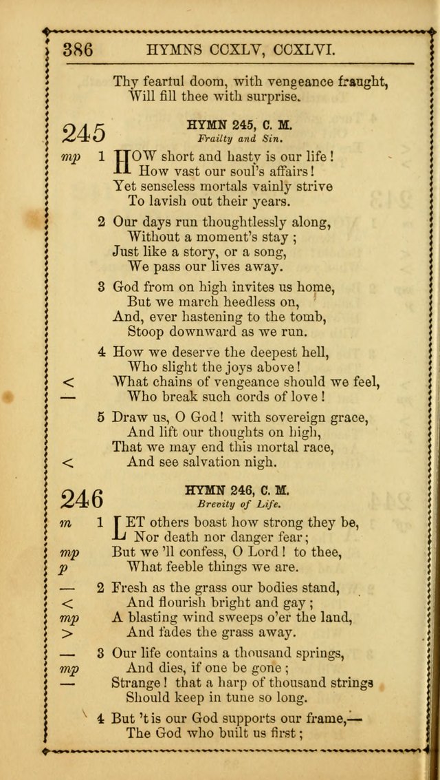 Church Psalmist: or, psalms and hymns, for the public, social and private use of Evangelical Christians. With Supplement. (53rd ed.) page 385