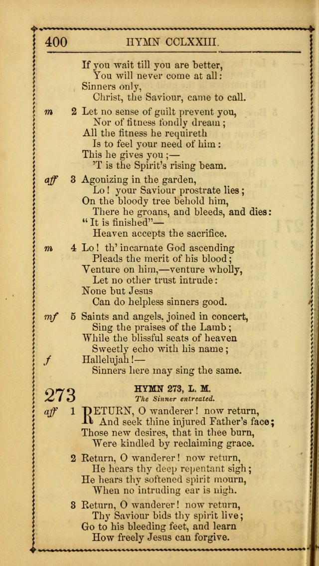 Church Psalmist: or, psalms and hymns, for the public, social and private use of Evangelical Christians. With Supplement. (53rd ed.) page 399