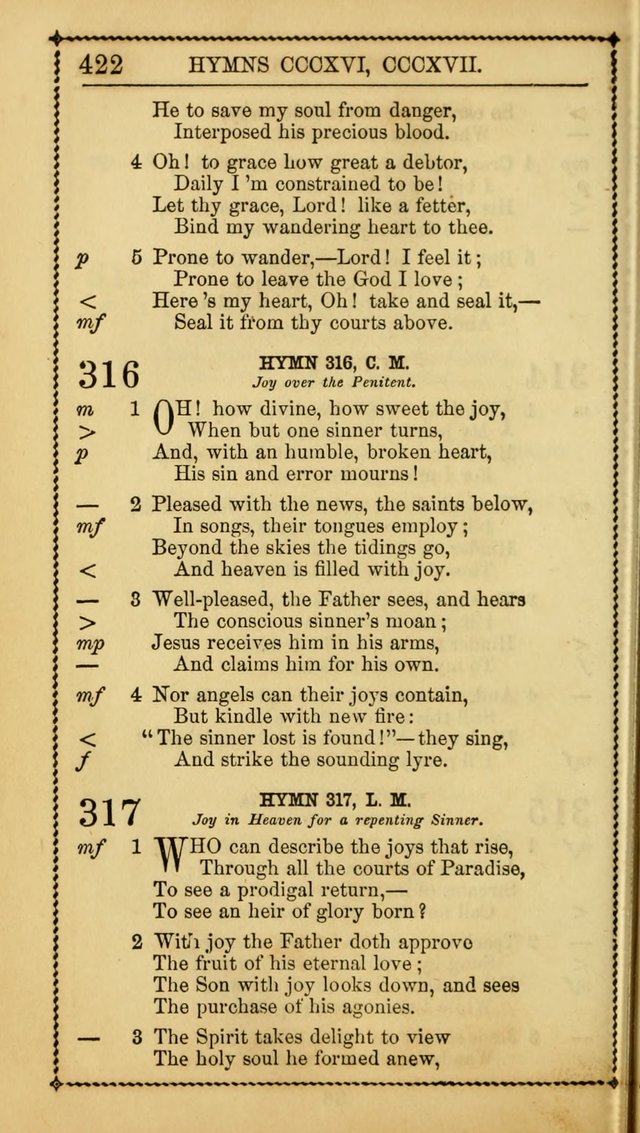 Church Psalmist: or, psalms and hymns, for the public, social and private use of Evangelical Christians. With Supplement. (53rd ed.) page 421