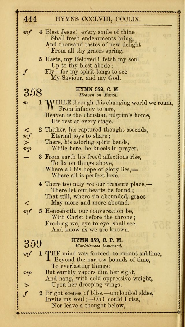 Church Psalmist: or, psalms and hymns, for the public, social and private use of Evangelical Christians. With Supplement. (53rd ed.) page 443