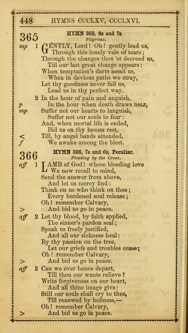 Church Psalmist: or, psalms and hymns, for the public, social and private use of Evangelical Christians. With Supplement. (53rd ed.) page 447