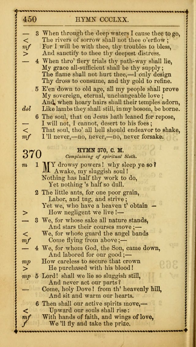 Church Psalmist: or, psalms and hymns, for the public, social and private use of Evangelical Christians. With Supplement. (53rd ed.) page 449