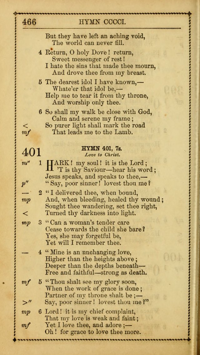 Church Psalmist: or, psalms and hymns, for the public, social and private use of Evangelical Christians. With Supplement. (53rd ed.) page 465