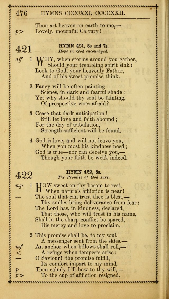 Church Psalmist: or, psalms and hymns, for the public, social and private use of Evangelical Christians. With Supplement. (53rd ed.) page 475