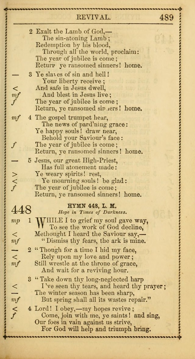 Church Psalmist: or, psalms and hymns, for the public, social and private use of Evangelical Christians. With Supplement. (53rd ed.) page 488