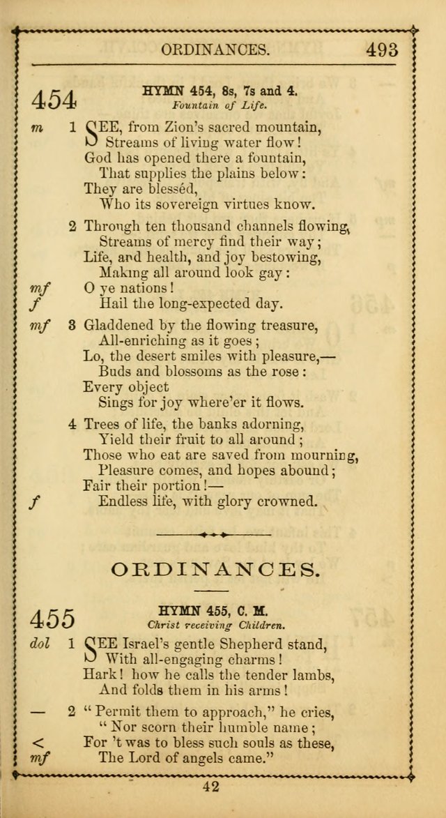 Church Psalmist: or, psalms and hymns, for the public, social and private use of Evangelical Christians. With Supplement. (53rd ed.) page 492