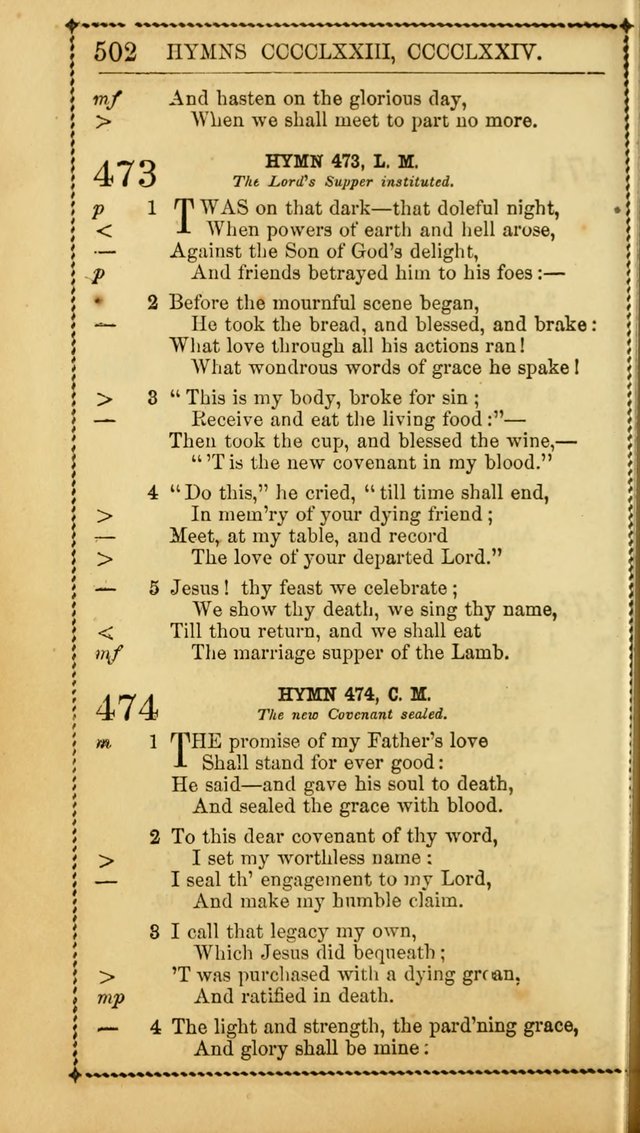 Church Psalmist: or, psalms and hymns, for the public, social and private use of Evangelical Christians. With Supplement. (53rd ed.) page 501