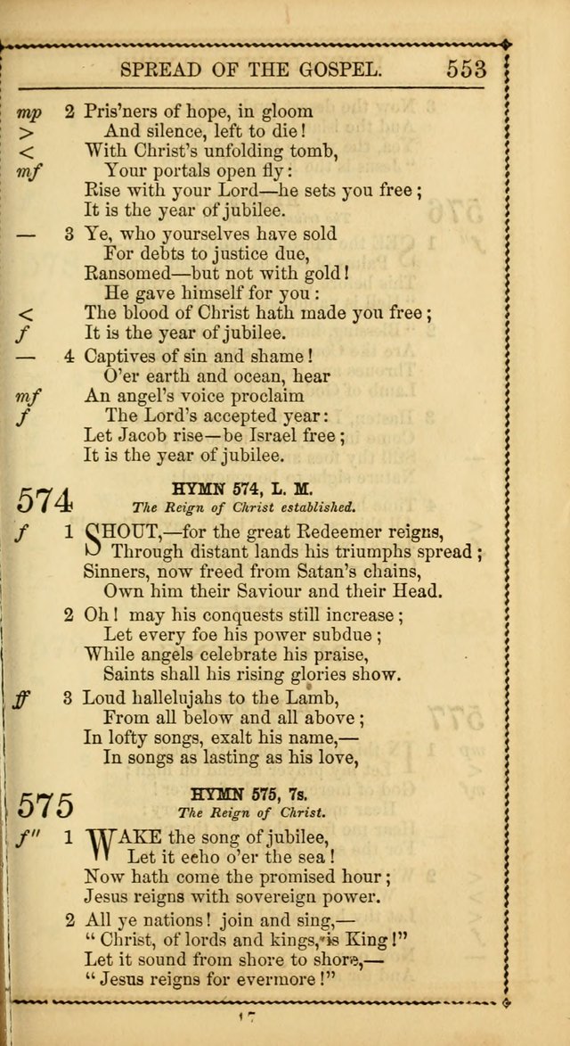 Church Psalmist: or, psalms and hymns, for the public, social and private use of Evangelical Christians. With Supplement. (53rd ed.) page 552