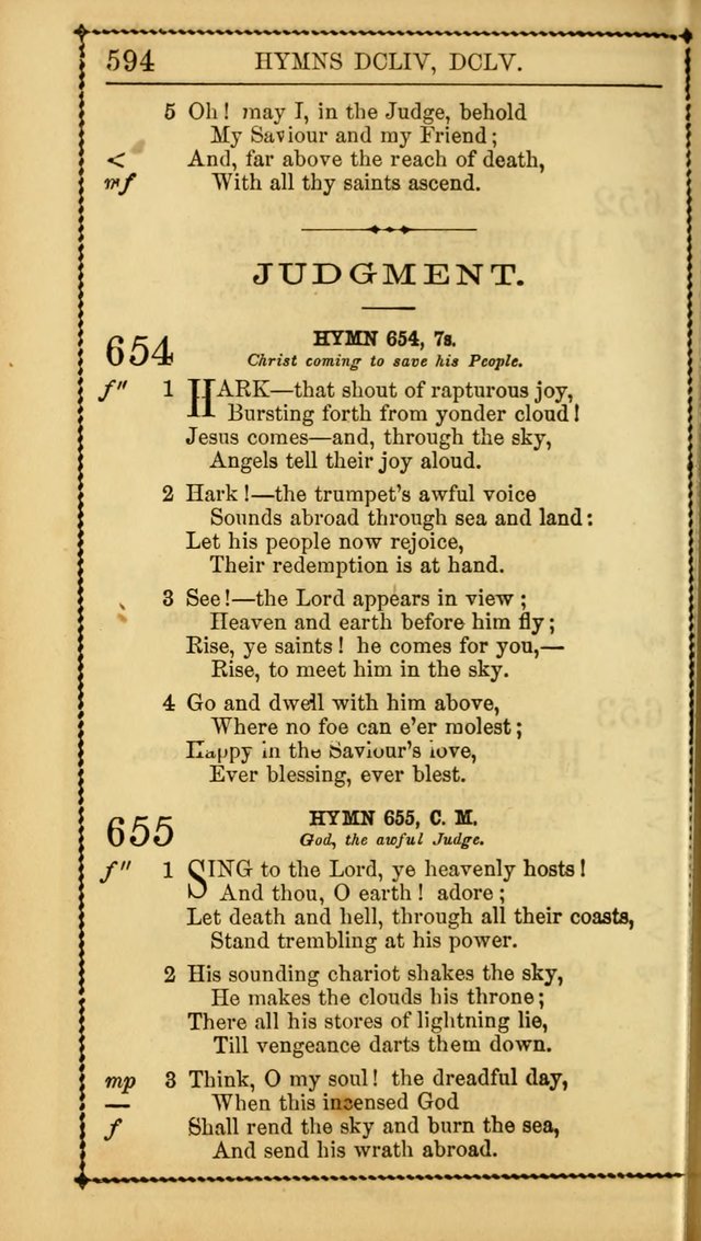 Church Psalmist: or, psalms and hymns, for the public, social and private use of Evangelical Christians. With Supplement. (53rd ed.) page 593