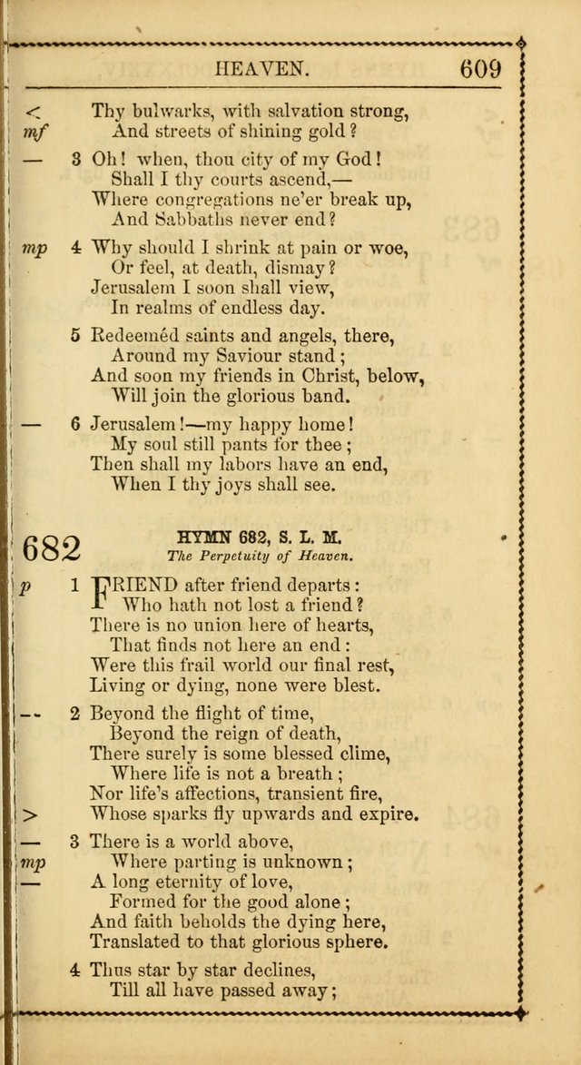 Church Psalmist: or, psalms and hymns, for the public, social and private use of Evangelical Christians. With Supplement. (53rd ed.) page 608