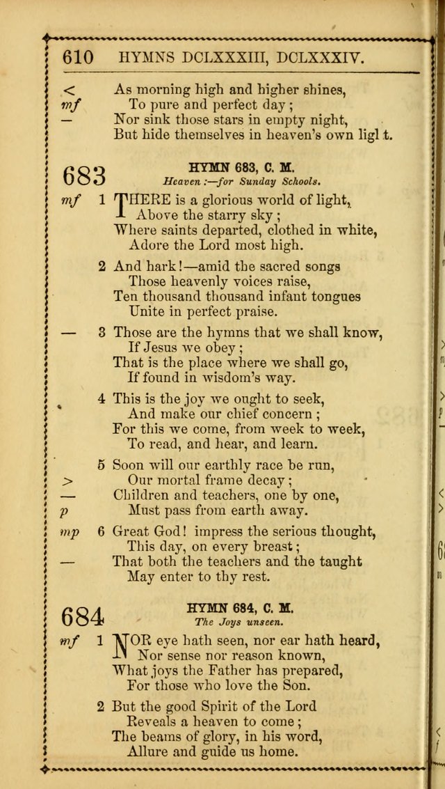 Church Psalmist: or, psalms and hymns, for the public, social and private use of Evangelical Christians. With Supplement. (53rd ed.) page 609