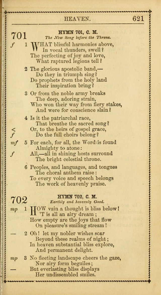 Church Psalmist: or, psalms and hymns, for the public, social and private use of Evangelical Christians. With Supplement. (53rd ed.) page 620