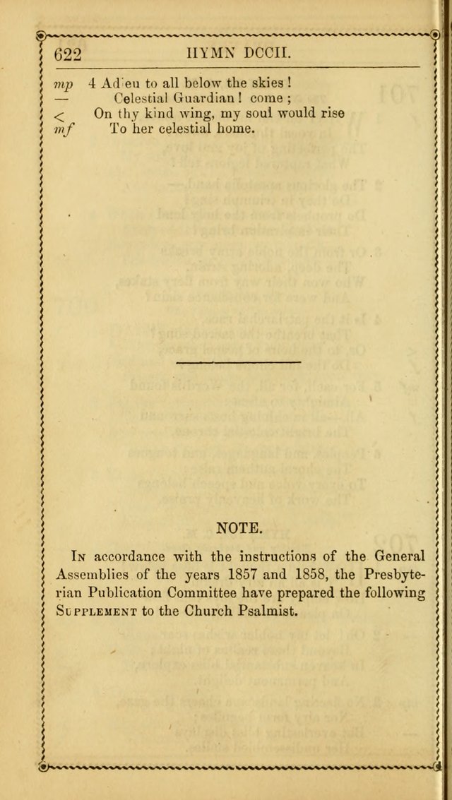 Church Psalmist: or, psalms and hymns, for the public, social and private use of Evangelical Christians. With Supplement. (53rd ed.) page 621