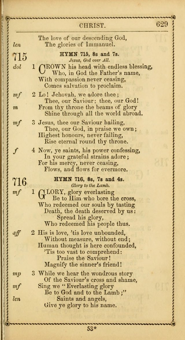 Church Psalmist: or, psalms and hymns, for the public, social and private use of Evangelical Christians. With Supplement. (53rd ed.) page 628