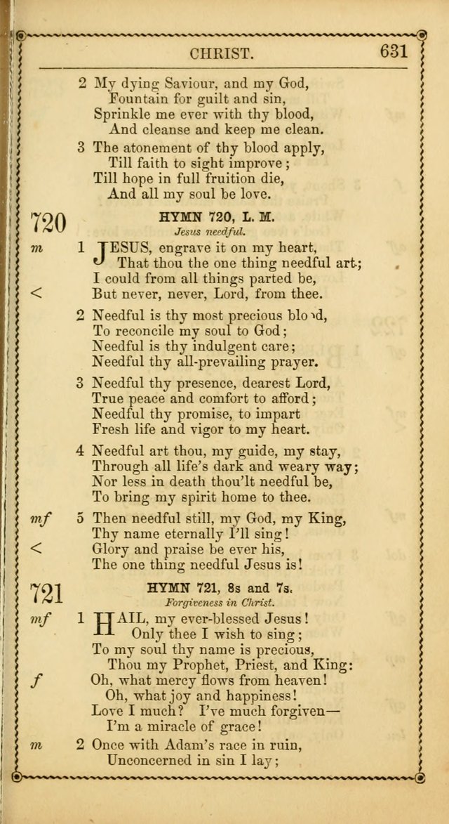 Church Psalmist: or, psalms and hymns, for the public, social and private use of Evangelical Christians. With Supplement. (53rd ed.) page 630