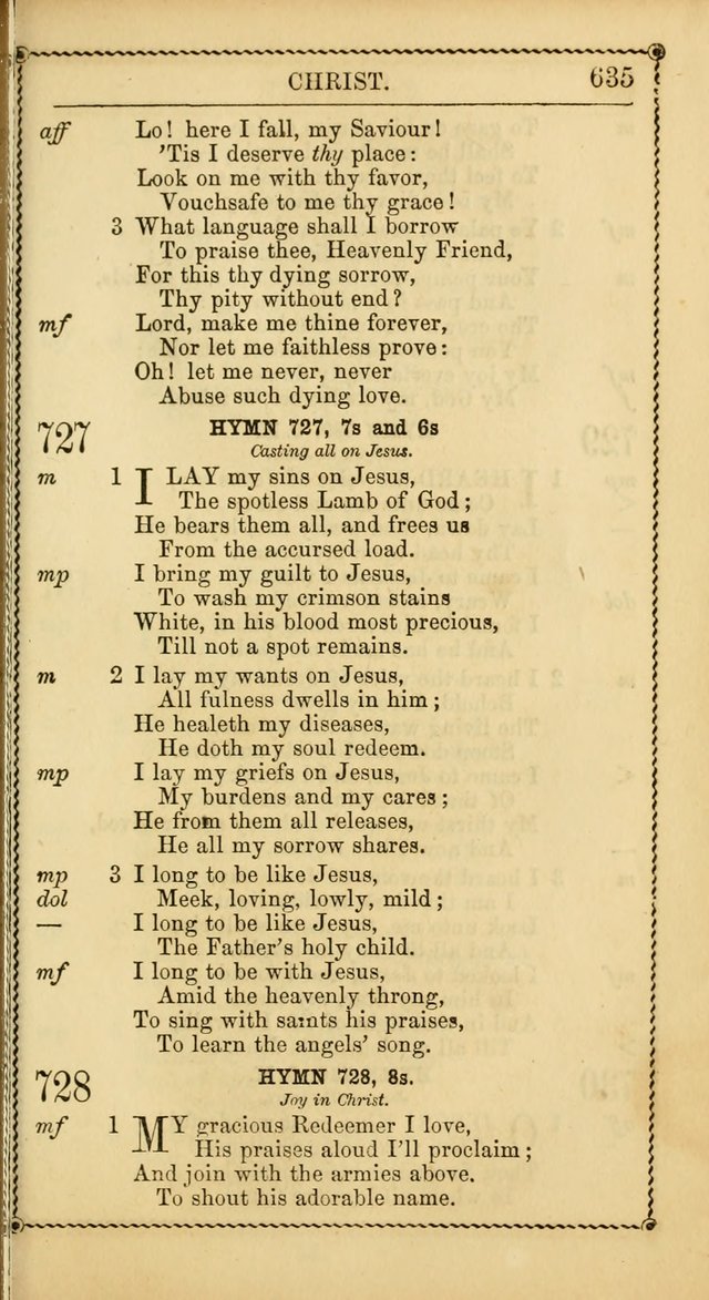 Church Psalmist: or, psalms and hymns, for the public, social and private use of Evangelical Christians. With Supplement. (53rd ed.) page 634