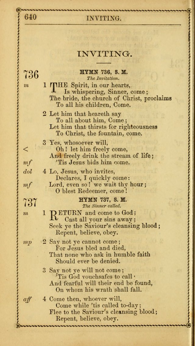 Church Psalmist: or, psalms and hymns, for the public, social and private use of Evangelical Christians. With Supplement. (53rd ed.) page 639