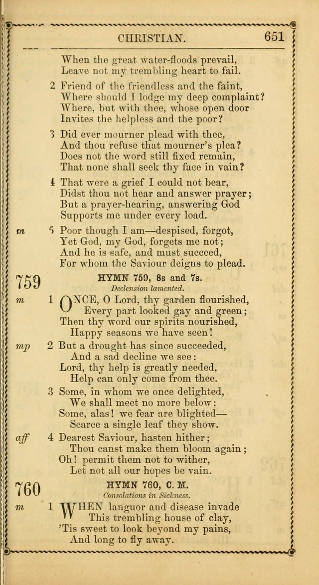 Church Psalmist: or, psalms and hymns, for the public, social and private use of Evangelical Christians. With Supplement. (53rd ed.) page 650