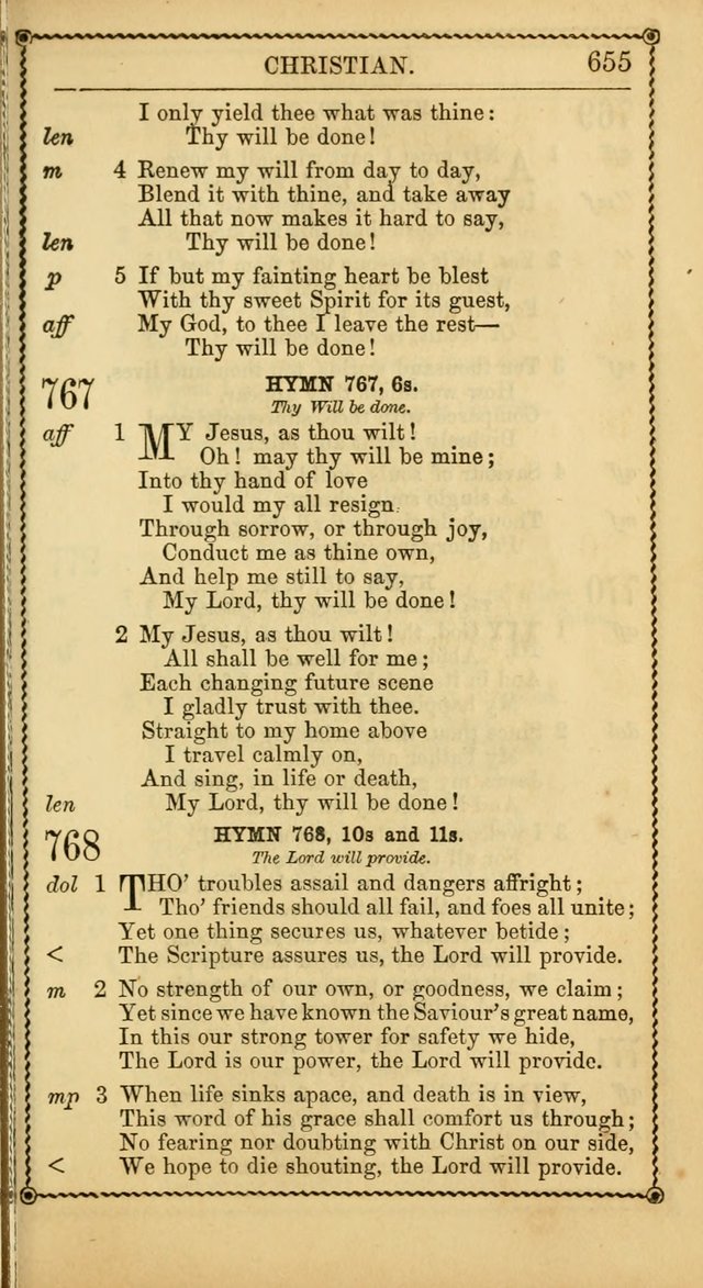 Church Psalmist: or, psalms and hymns, for the public, social and private use of Evangelical Christians. With Supplement. (53rd ed.) page 654