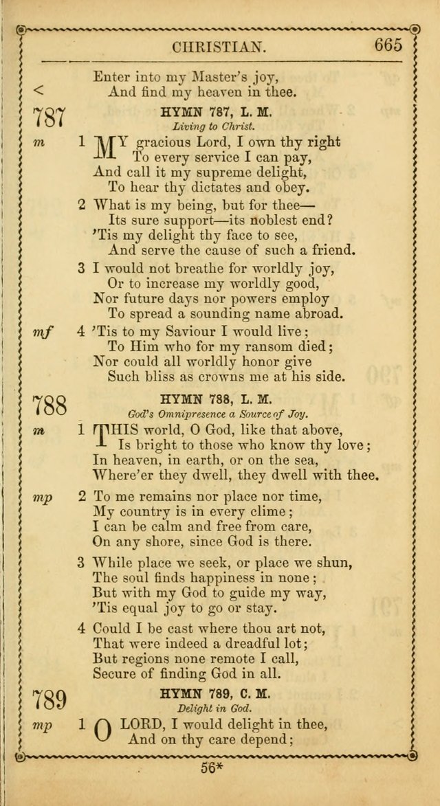 Church Psalmist: or, psalms and hymns, for the public, social and private use of Evangelical Christians. With Supplement. (53rd ed.) page 664