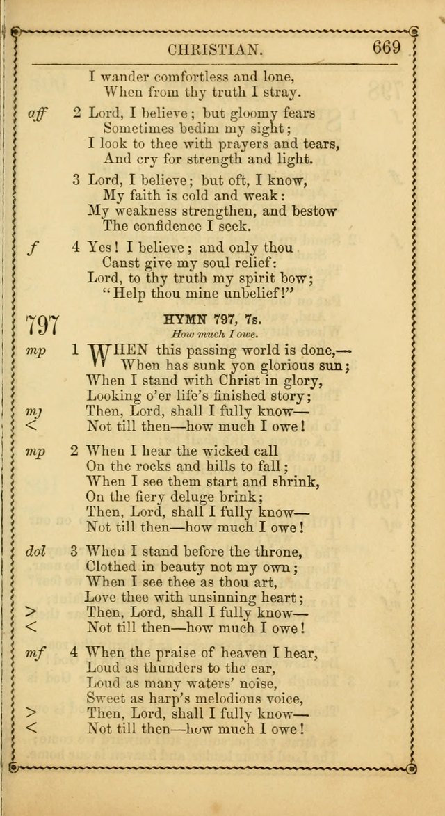 Church Psalmist: or, psalms and hymns, for the public, social and private use of Evangelical Christians. With Supplement. (53rd ed.) page 668