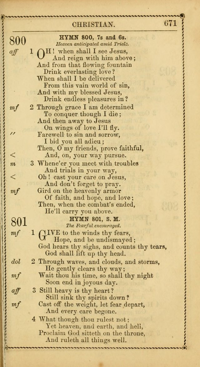 Church Psalmist: or, psalms and hymns, for the public, social and private use of Evangelical Christians. With Supplement. (53rd ed.) page 670