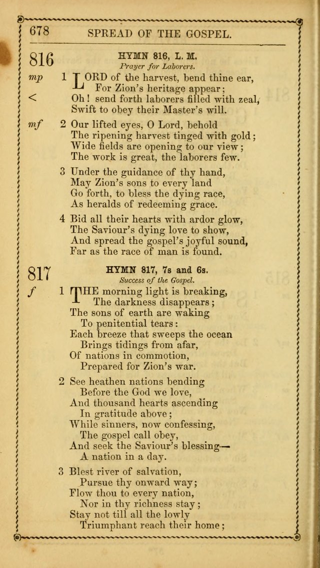 Church Psalmist: or, psalms and hymns, for the public, social and private use of Evangelical Christians. With Supplement. (53rd ed.) page 677