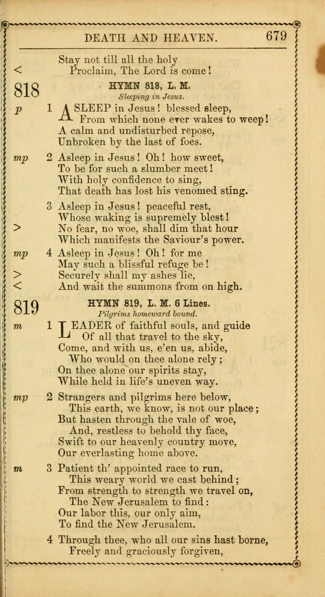 Church Psalmist: or, psalms and hymns, for the public, social and private use of Evangelical Christians. With Supplement. (53rd ed.) page 678