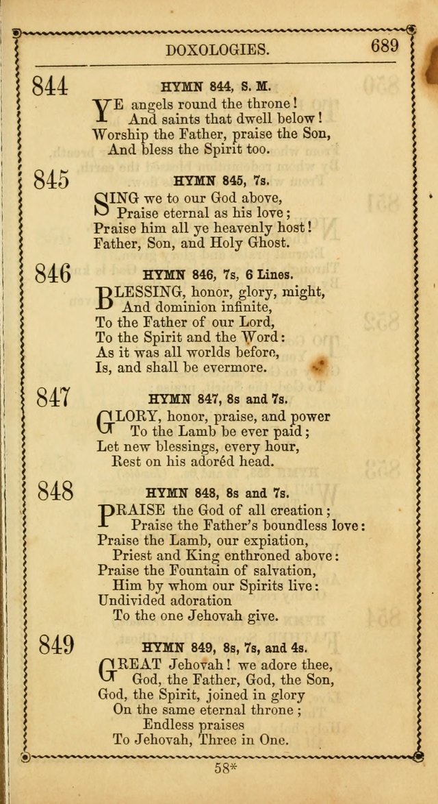 Church Psalmist: or, psalms and hymns, for the public, social and private use of Evangelical Christians. With Supplement. (53rd ed.) page 688