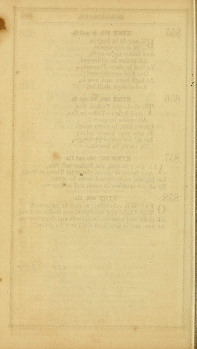 Church Psalmist: or, psalms and hymns, for the public, social and private use of Evangelical Christians. With Supplement. (53rd ed.) page 691