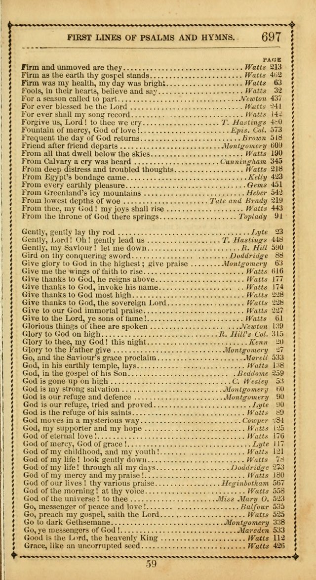 Church Psalmist: or, psalms and hymns, for the public, social and private use of Evangelical Christians. With Supplement. (53rd ed.) page 696