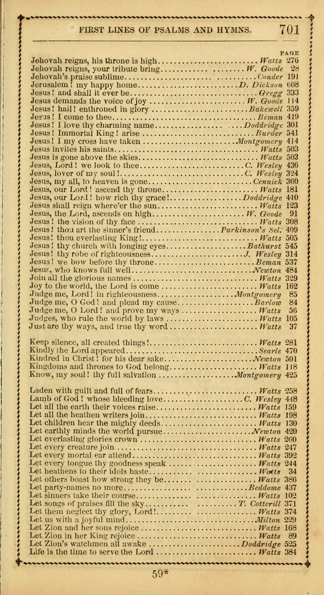 Church Psalmist: or, psalms and hymns, for the public, social and private use of Evangelical Christians. With Supplement. (53rd ed.) page 700